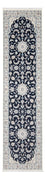 Tapis de couloir Tapis persan - Nain - Premium - 296 x 81 cm - bleu foncé