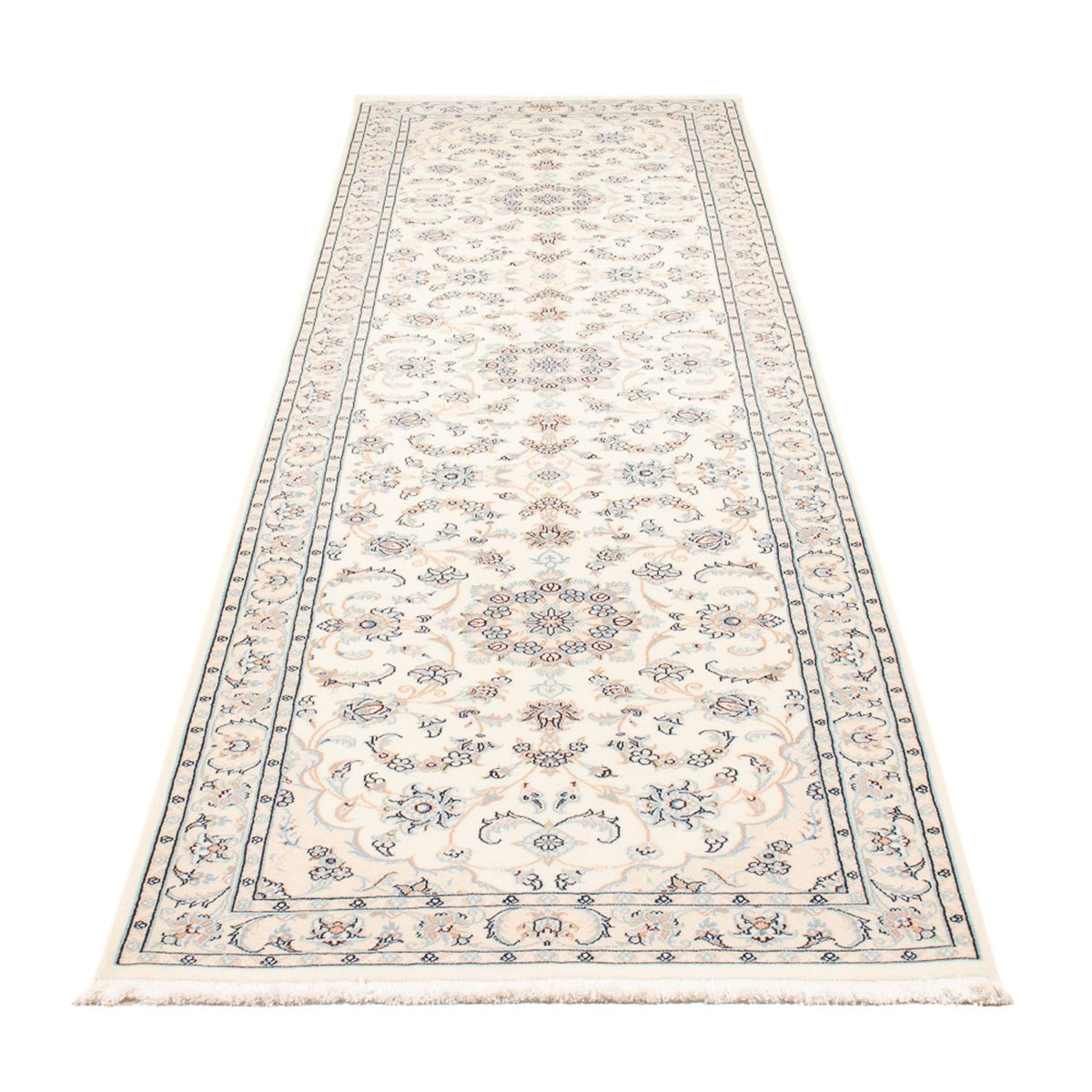 Tapis de couloir Tapis persan - Nain - Premium - 309 x 83 cm - crème