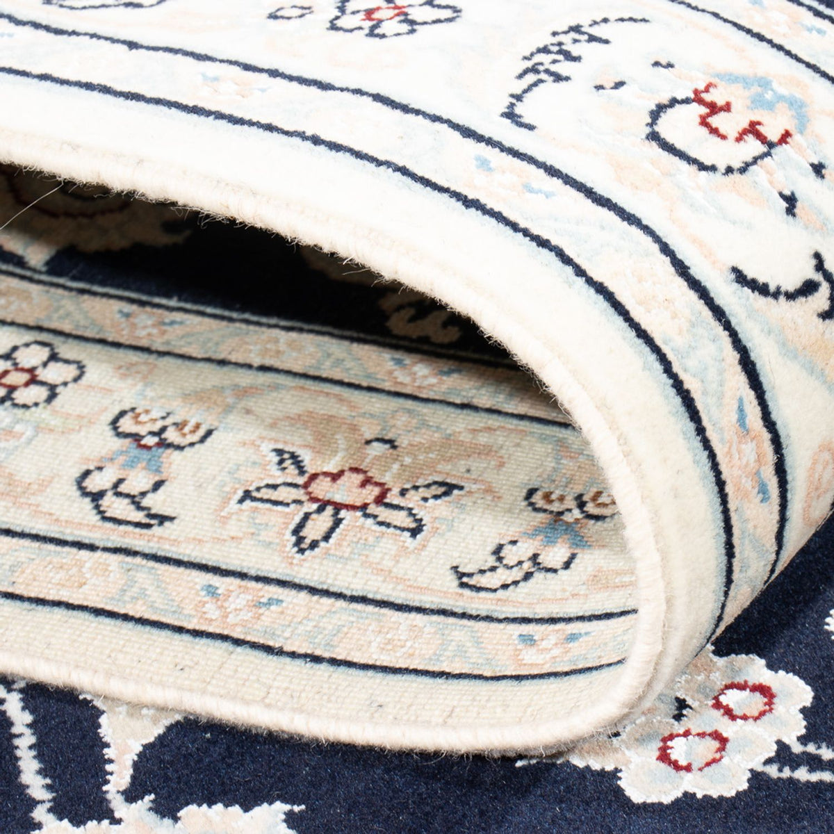 Tapis de couloir Tapis persan - Nain - Premium - 290 x 81 cm - bleu foncé