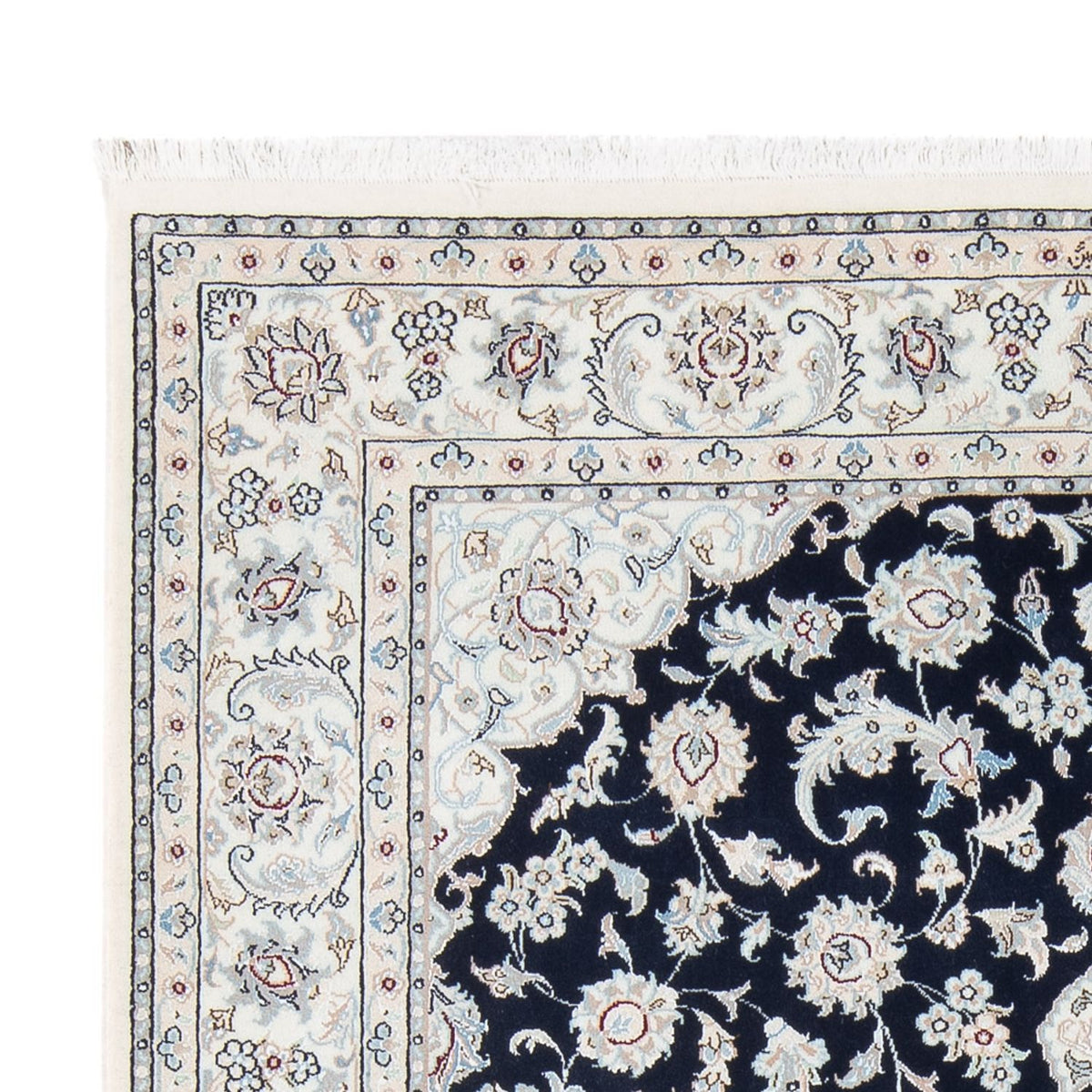 Tapis persan - Nain - Premium - 200 x 150 cm - bleu foncé