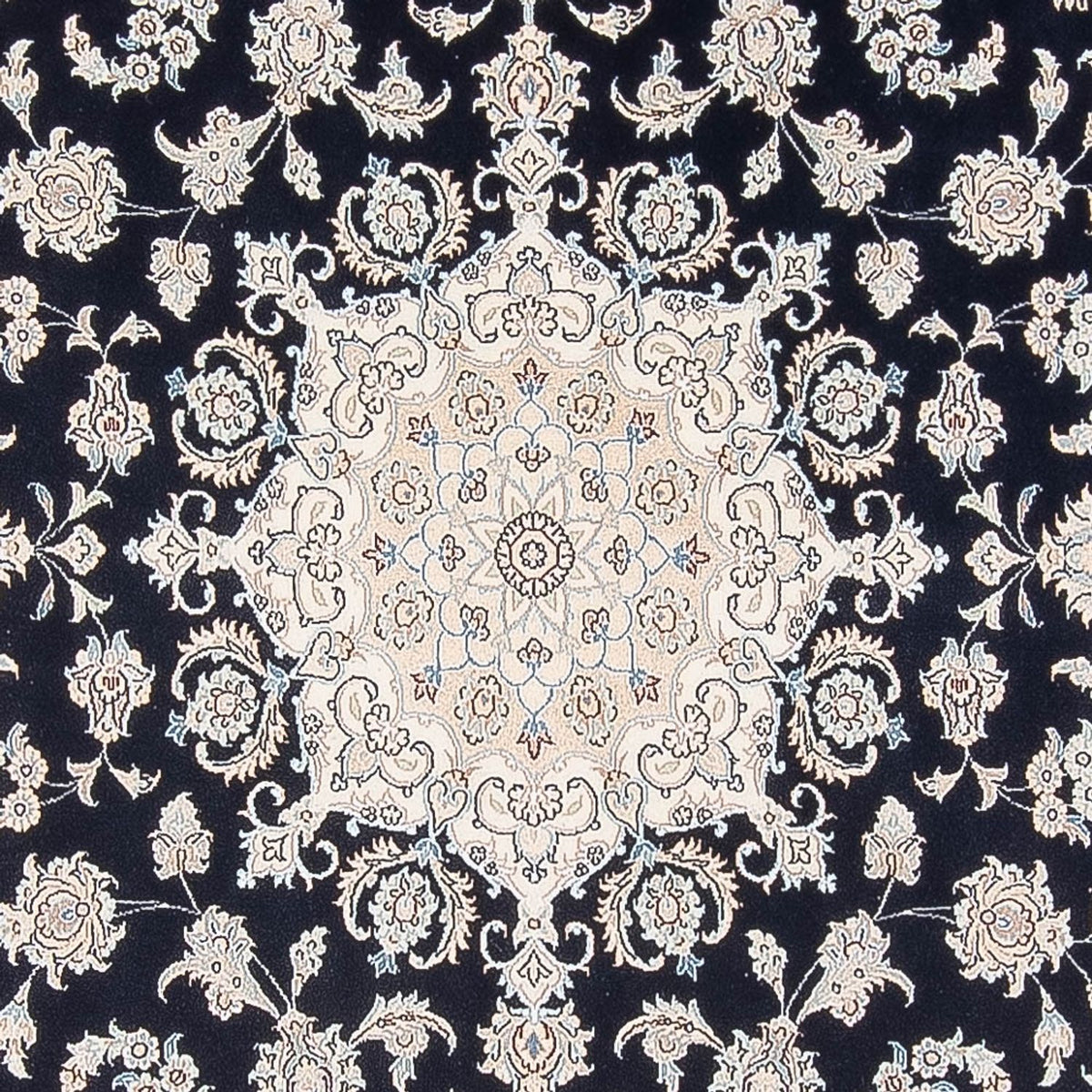 Tapis persan - Nain - Premium - 301 x 202 cm - bleu foncé