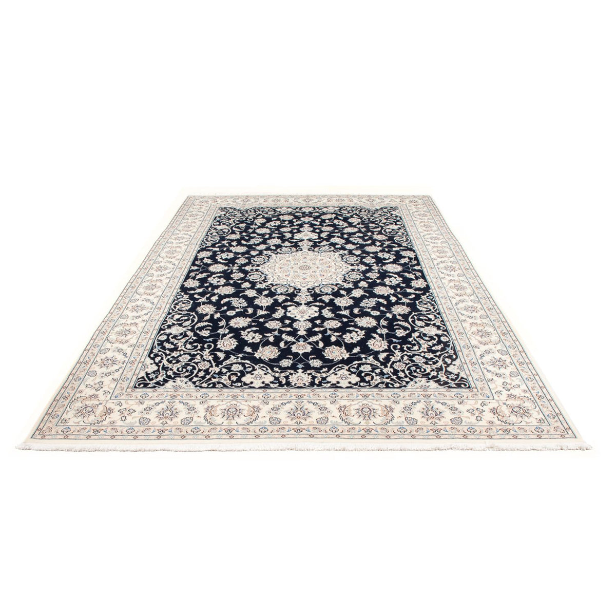 Tapis persan - Nain - Premium - 301 x 202 cm - bleu foncé