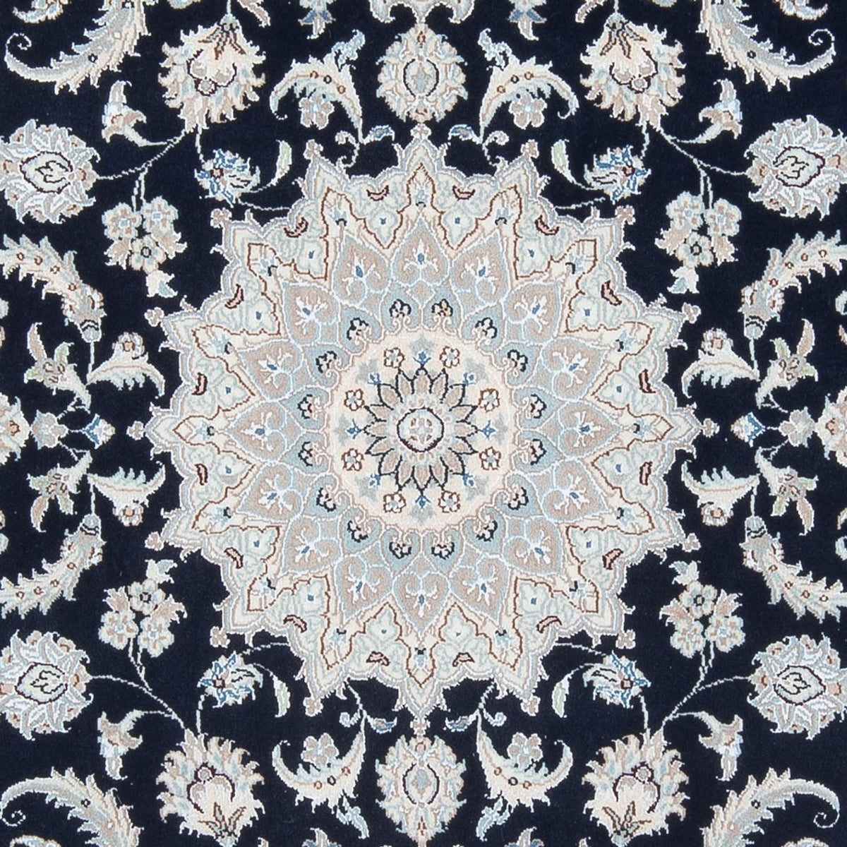 Tapis persan - Nain - Premium - 199 x 149 cm - bleu foncé
