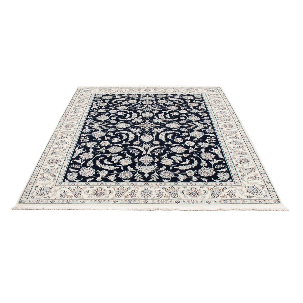 Tapis persan - Nain - Premium - 196 x 151 cm - bleu foncé