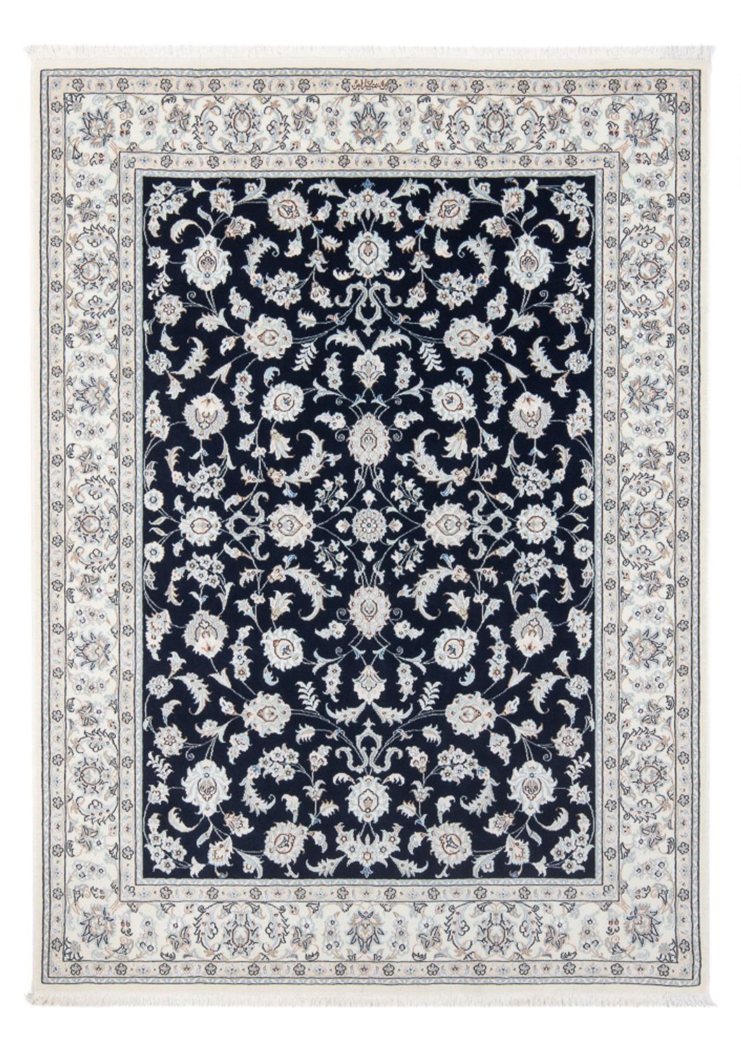 Tapis persan - Nain - Premium - 203 x 150 cm - bleu foncé