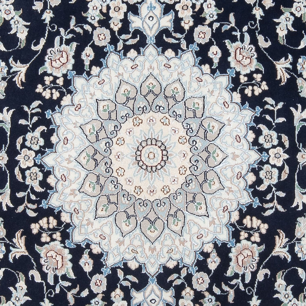 Tapis persan - Nain - Premium - 204 x 150 cm - bleu foncé