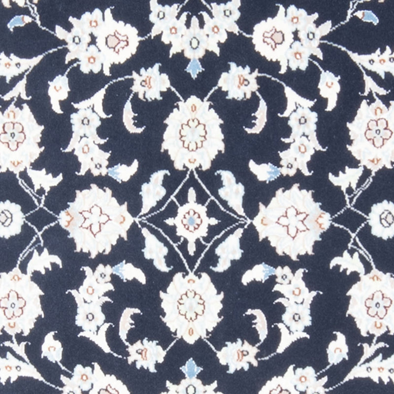 Tapis de couloir Tapis persan - Nain - Royal - 195 x 81 cm - bleu foncé