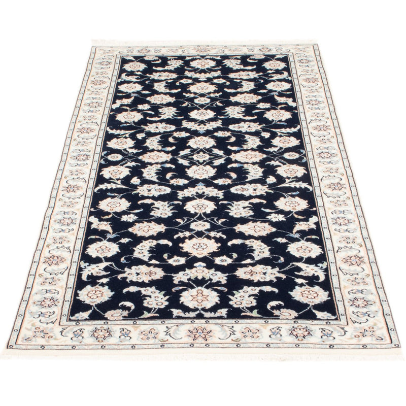 Tapis de couloir Tapis persan - Nain - Royal - 194 x 80 cm - bleu foncé