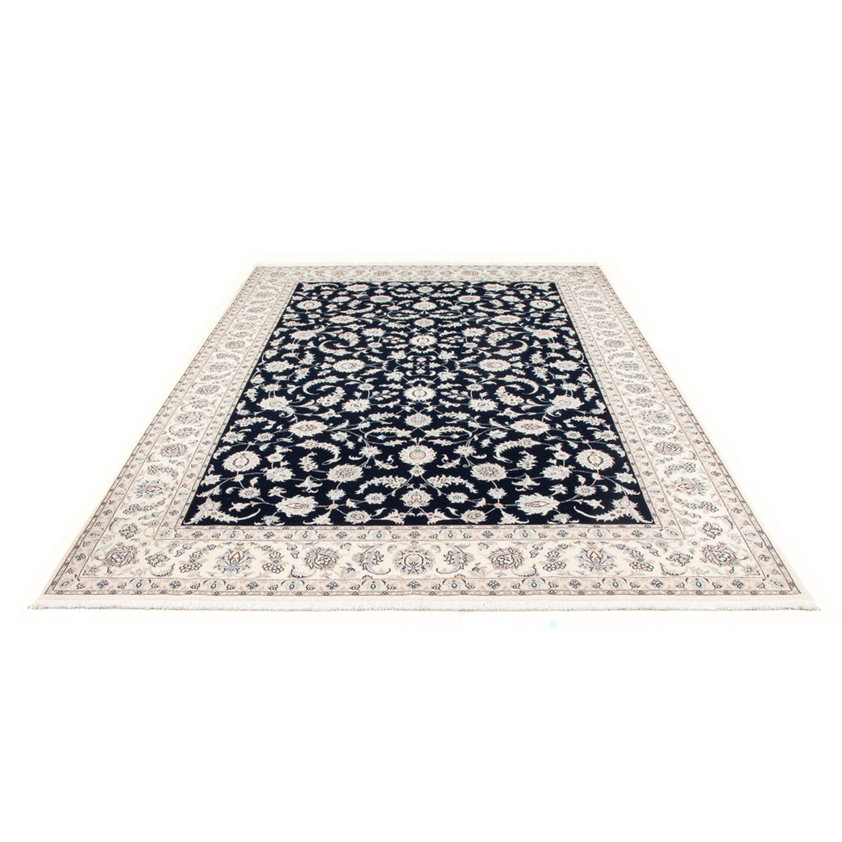 Tapis persan - Nain - Premium - 297 x 200 cm - bleu foncé