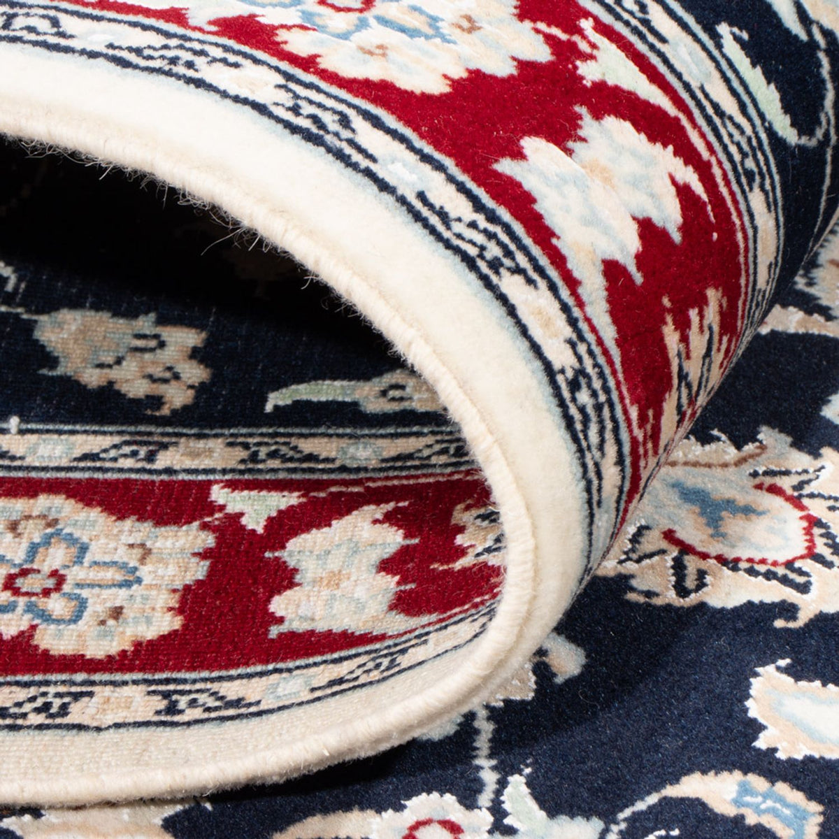 Tapis de couloir Tapis persan - Nain - Royal - 200 x 80 cm - bleu foncé