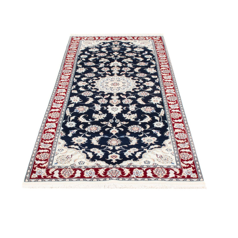Tapis de couloir Tapis persan - Nain - Royal - 200 x 80 cm - bleu foncé