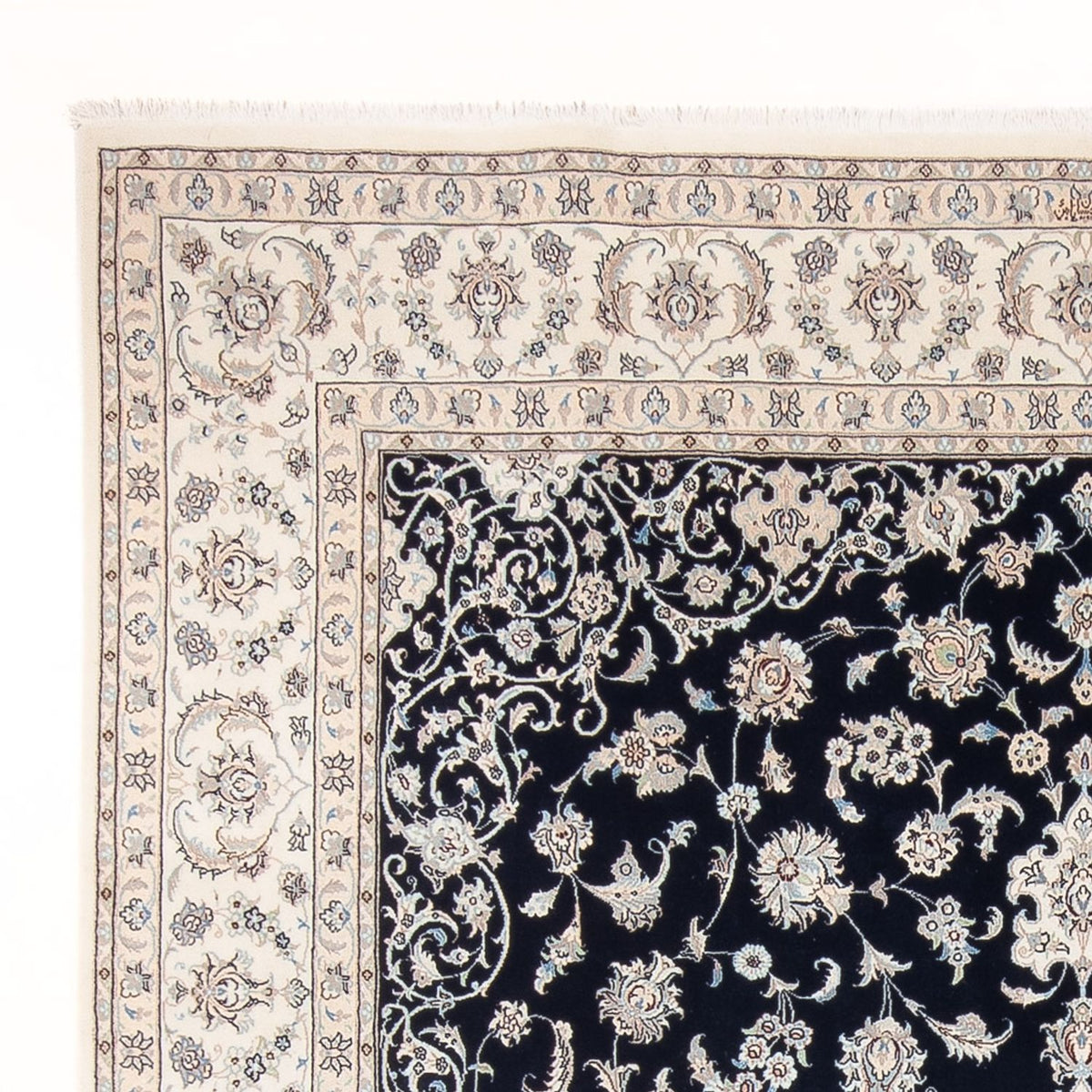 Tapis persan - Nain - Premium - 300 x 247 cm - bleu foncé
