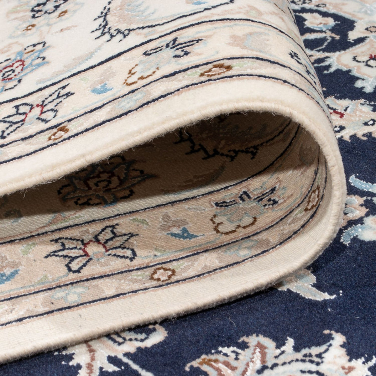 Tapis persan - Nain - Premium - 300 x 247 cm - bleu foncé