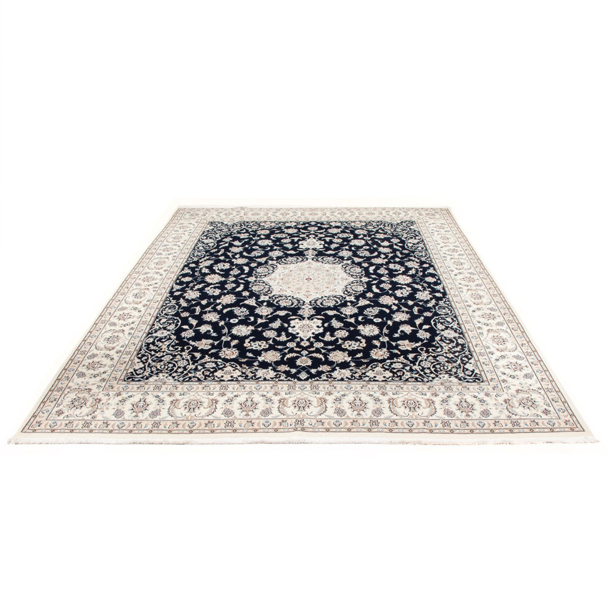 Tapis persan - Nain - Premium - 300 x 247 cm - bleu foncé