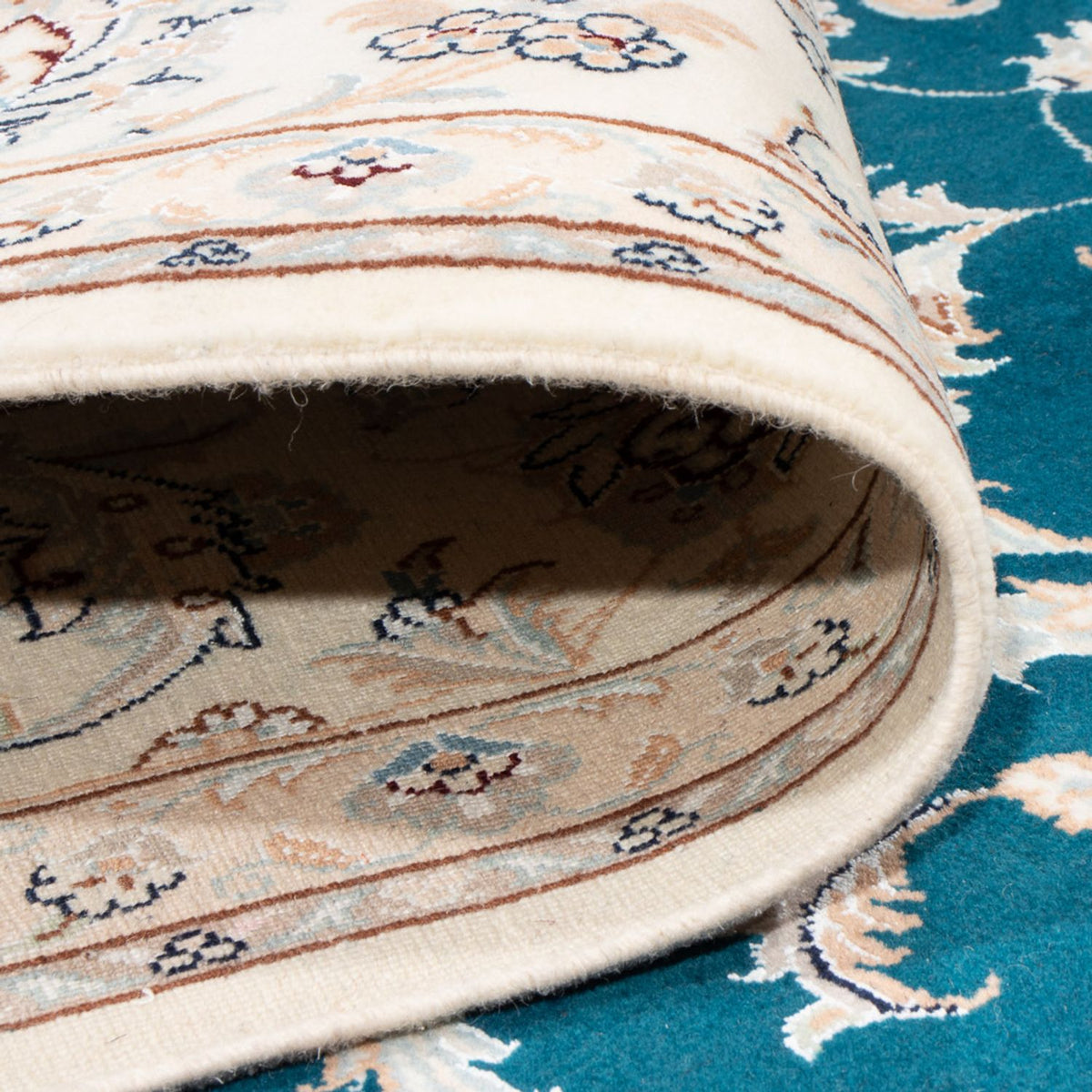 Tapis persan - Nain - Premium - 298 x 198 cm - turquoise