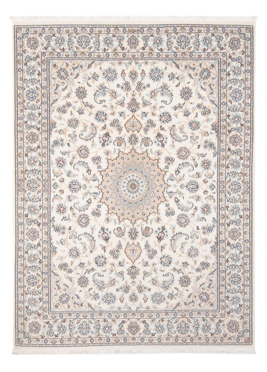 Tapis persan - Nain - Premium - 200 x 150 cm - crème