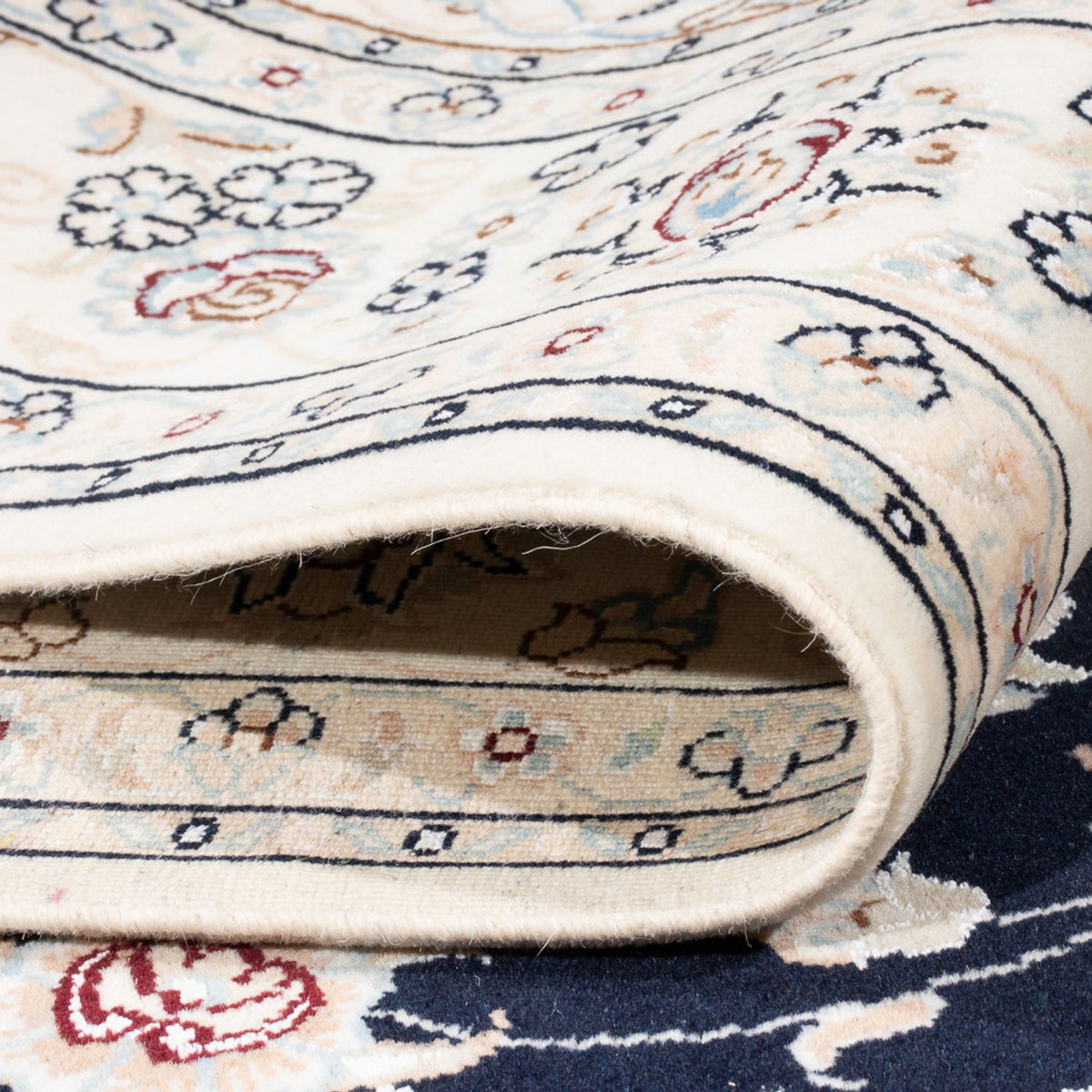Tapis persan - Nain - Premium - 199 x 150 cm - bleu foncé