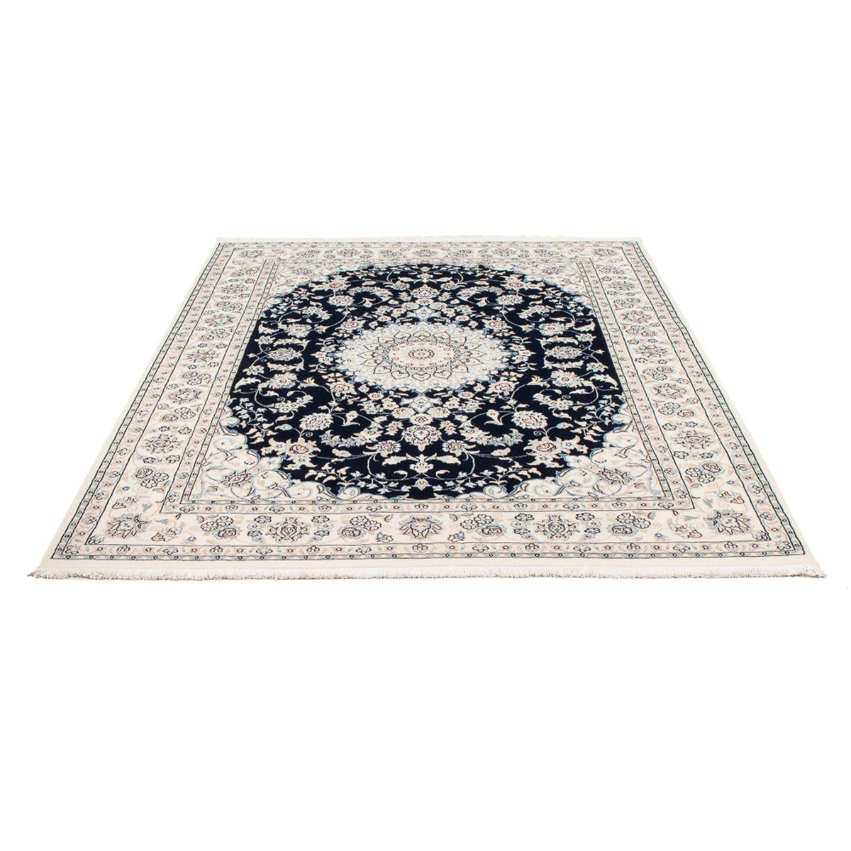 Tapis persan - Nain - Premium - 199 x 150 cm - bleu foncé
