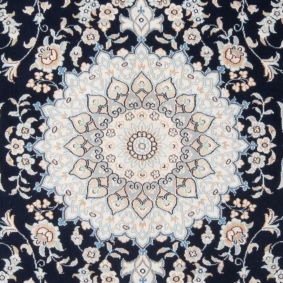 Tapis persan - Nain - Premium - 195 x 150 cm - bleu foncé