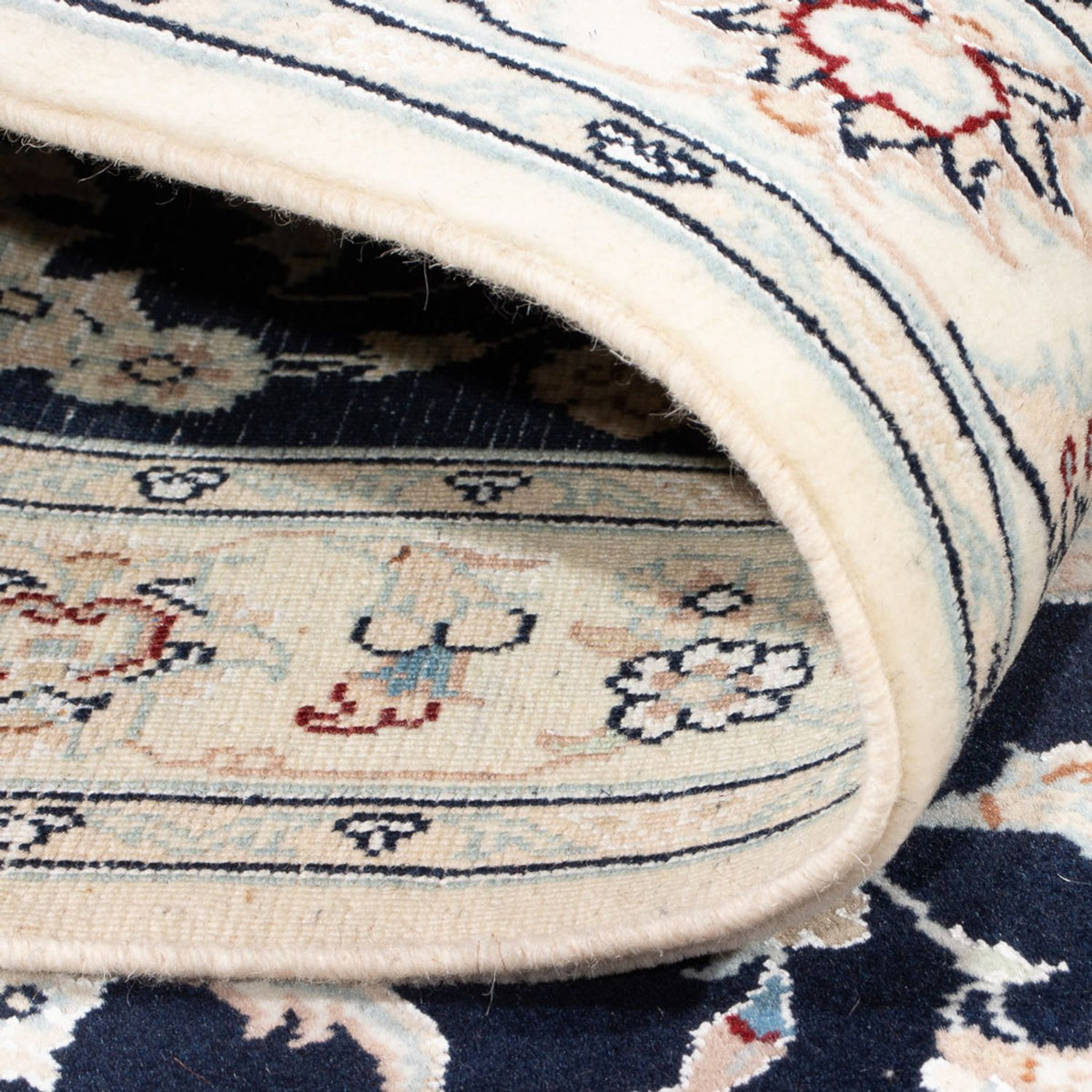 Tapis de couloir Tapis persan - Nain - Premium - 339 x 86 cm - bleu foncé