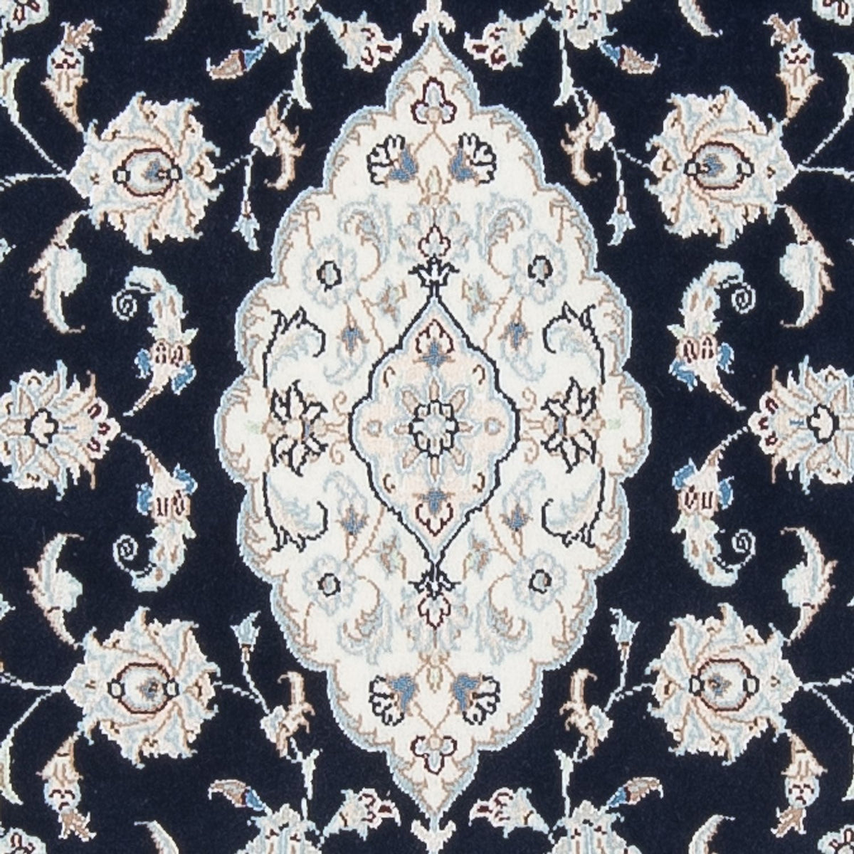 Tapis de couloir Tapis persan - Nain - Premium - 340 x 85 cm - bleu foncé