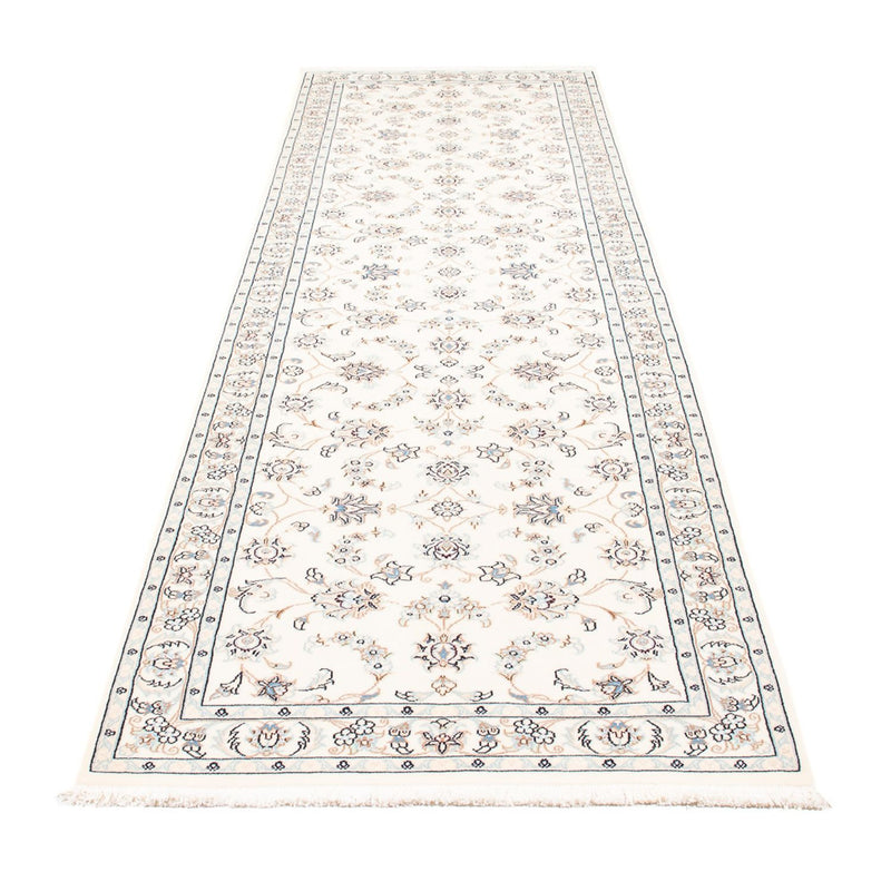 Tapis de couloir Tapis persan - Nain - Premium - 301 x 85 cm - crème