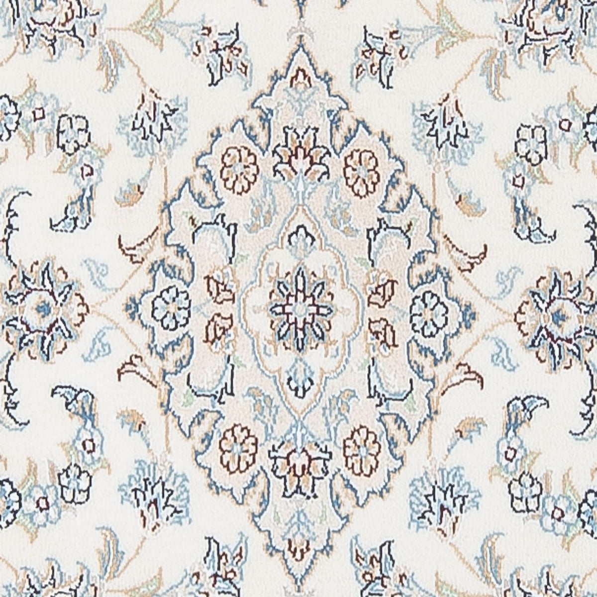 Tapis de couloir Tapis persan - Nain - Premium - 308 x 80 cm - crème