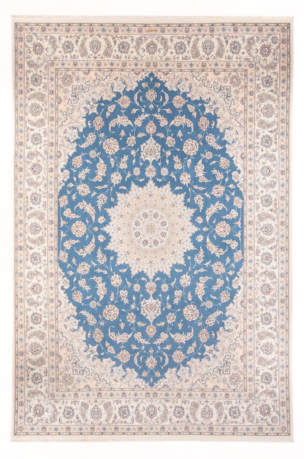 Tapis persan - Nain - Premium - 348 x 245 cm - bleu clair
