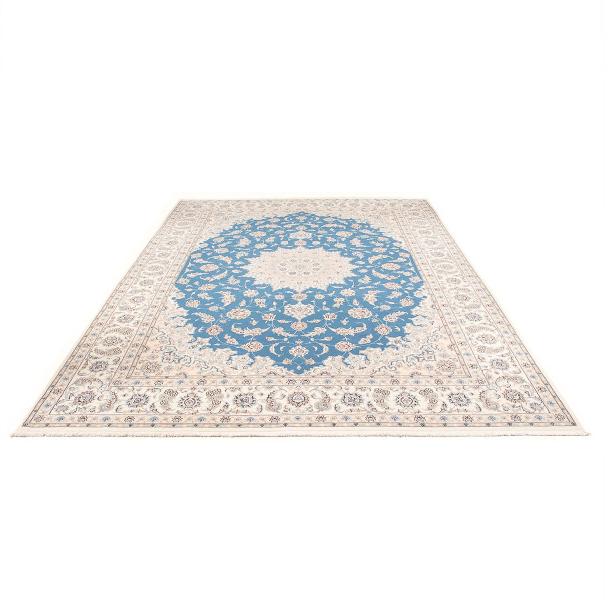 Tapis persan - Nain - Premium - 348 x 245 cm - bleu clair