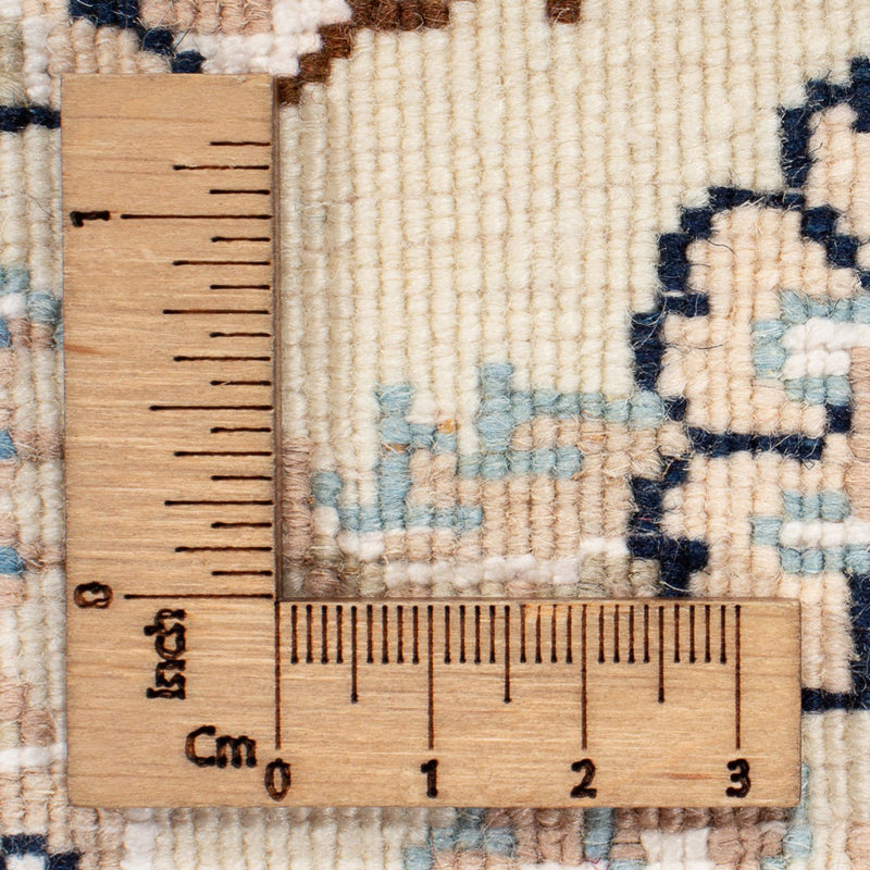 Tapis persan - Nain ronde  - 212 x 203 cm - bleu clair