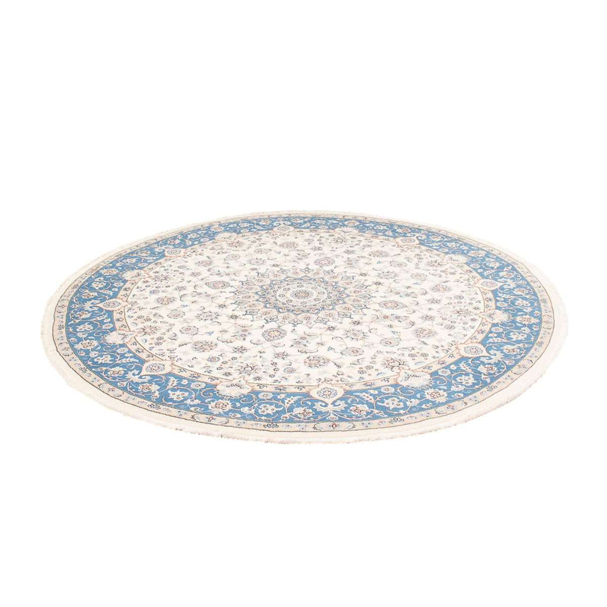 Tapis persan - Nain ronde  - 197 x 196 cm - crème