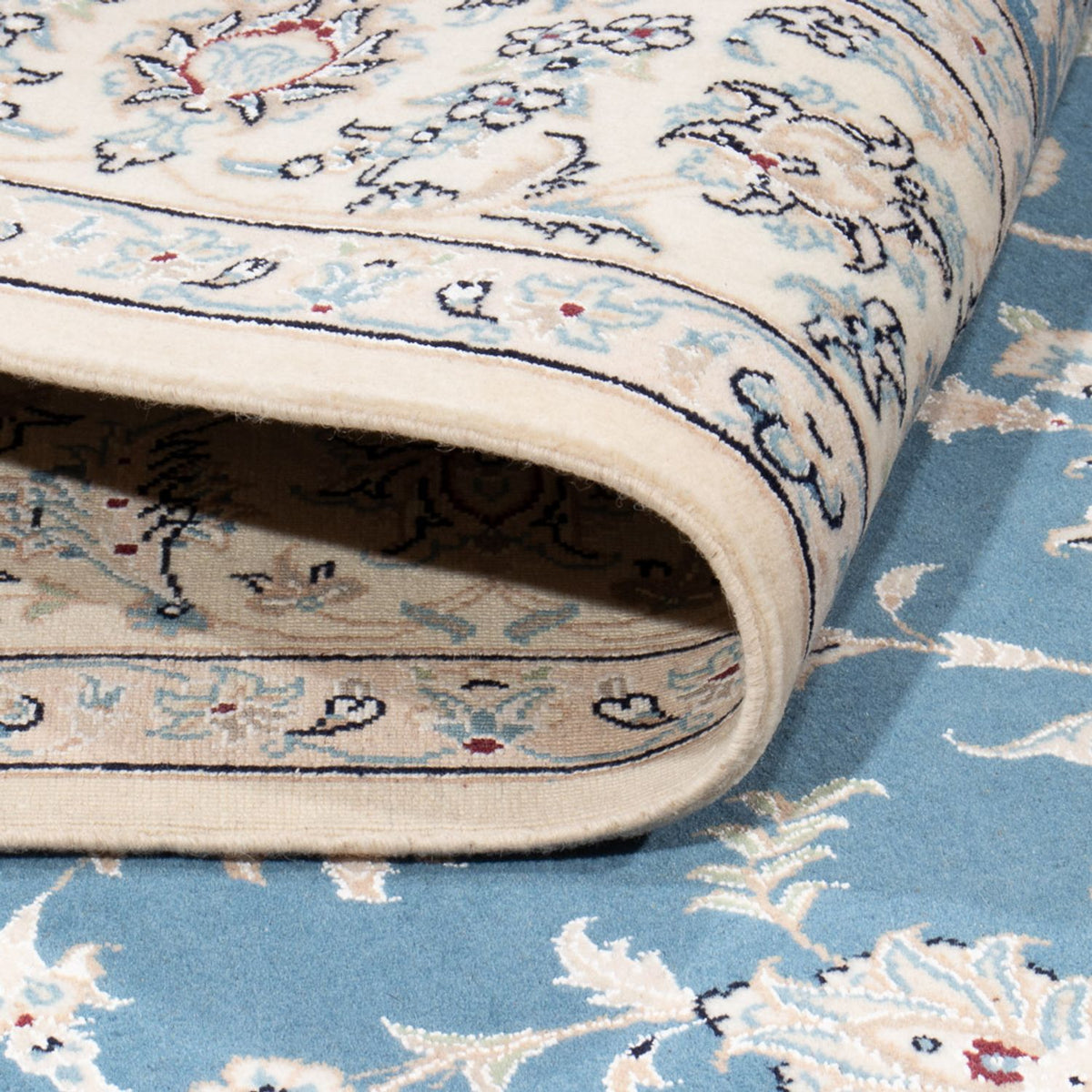 Tapis persan - Nain - 237 x 170 cm - bleu