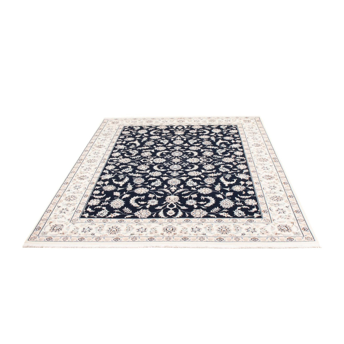 Tapis persan - Nain - 236 x 170 cm - bleu foncé