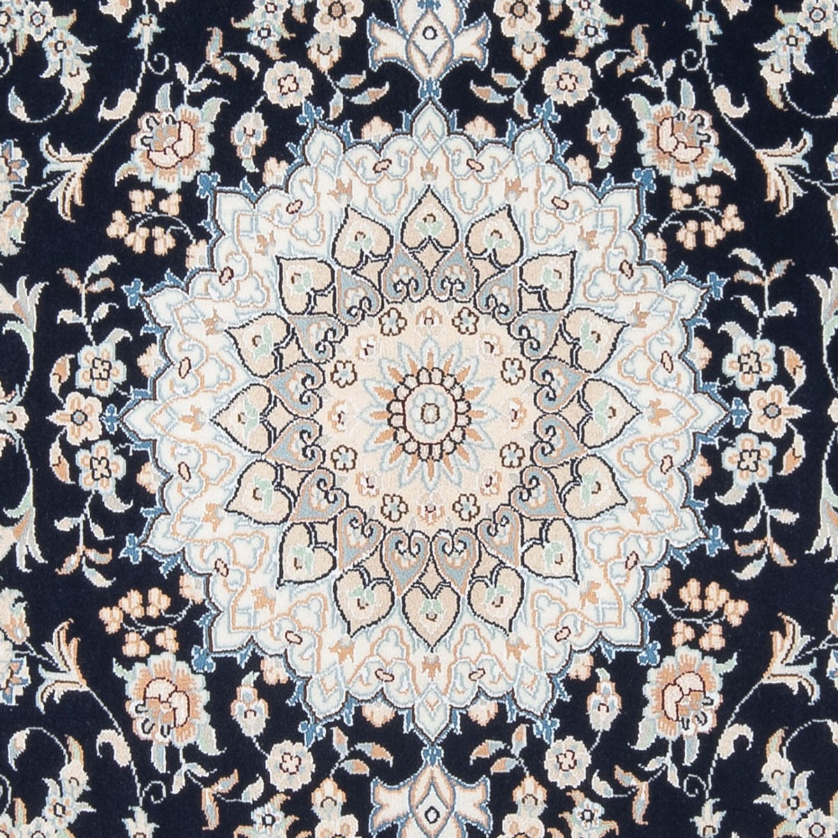 Tapis persan - Nain - Premium - 206 x 150 cm - bleu foncé