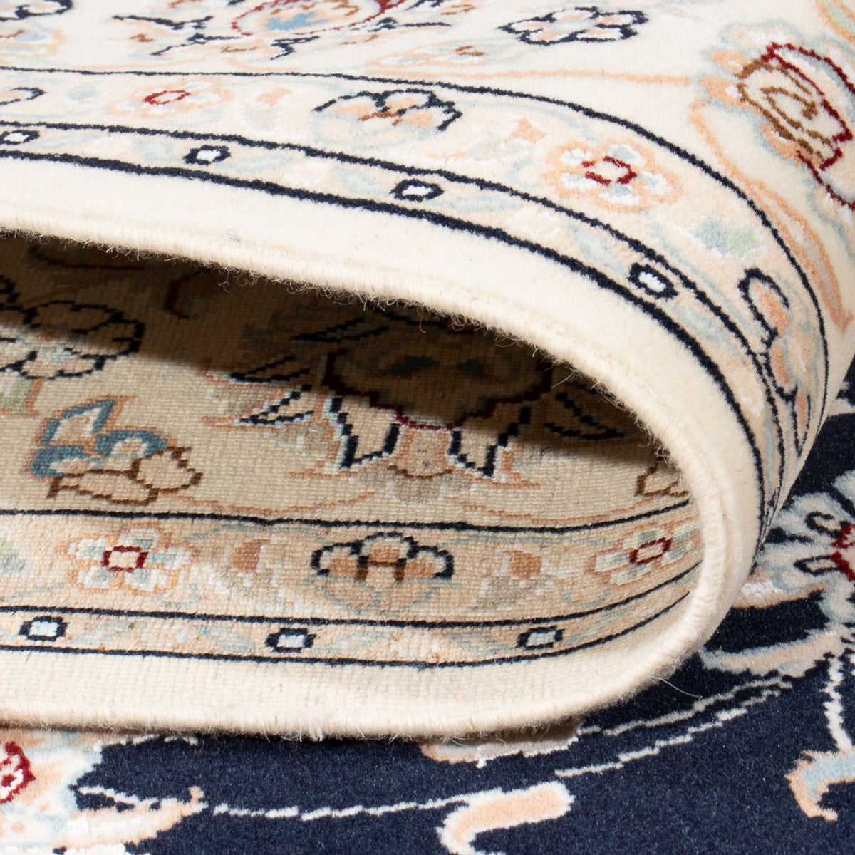 Tapis persan - Nain - Premium - 206 x 150 cm - bleu foncé