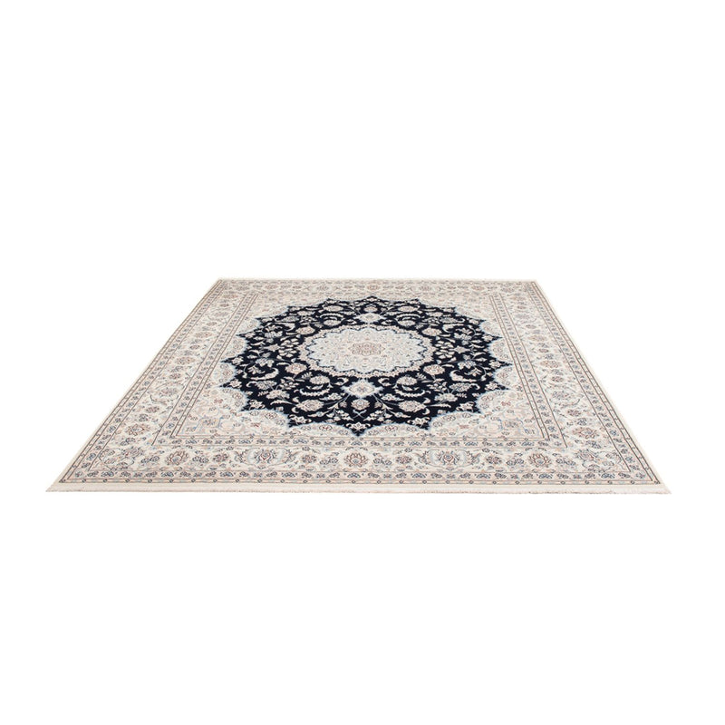 Tapis persan - Nain - 266 x 223 cm - bleu foncé