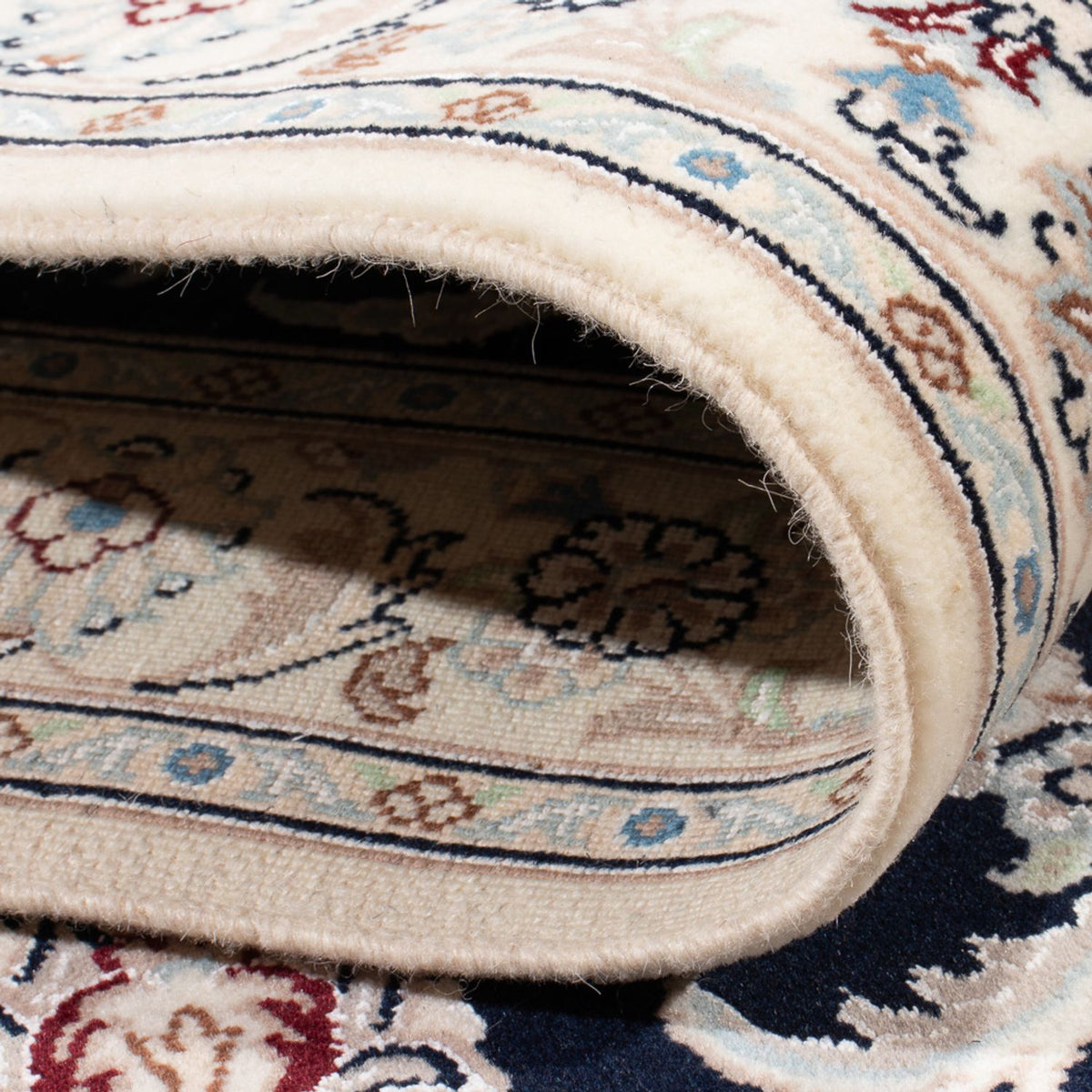 Tapis de couloir Tapis persan - Nain - Premium - 392 x 87 cm - bleu foncé