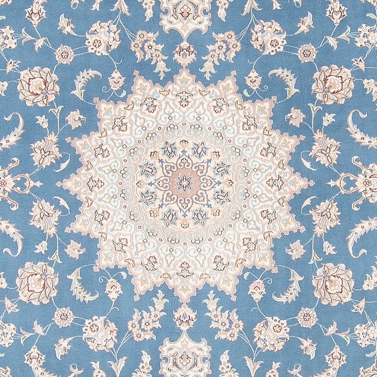 Tapis persan - Nain - 263 x 227 cm - bleu