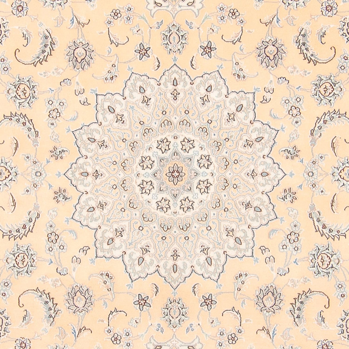 Tapis persan - Nain - 250 x 208 cm - saumon