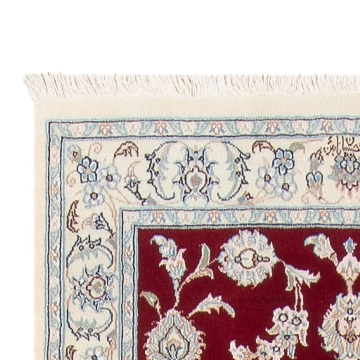 Tapis de couloir Tapis persan - Nain - Premium - 346 x 86 cm - rouge
