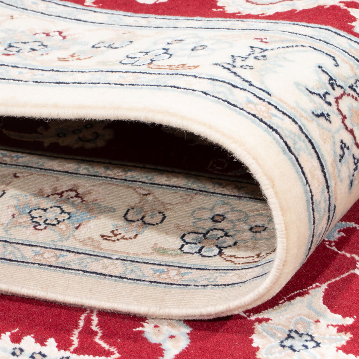 Tapis de couloir Tapis persan - Nain - Premium - 346 x 86 cm - rouge