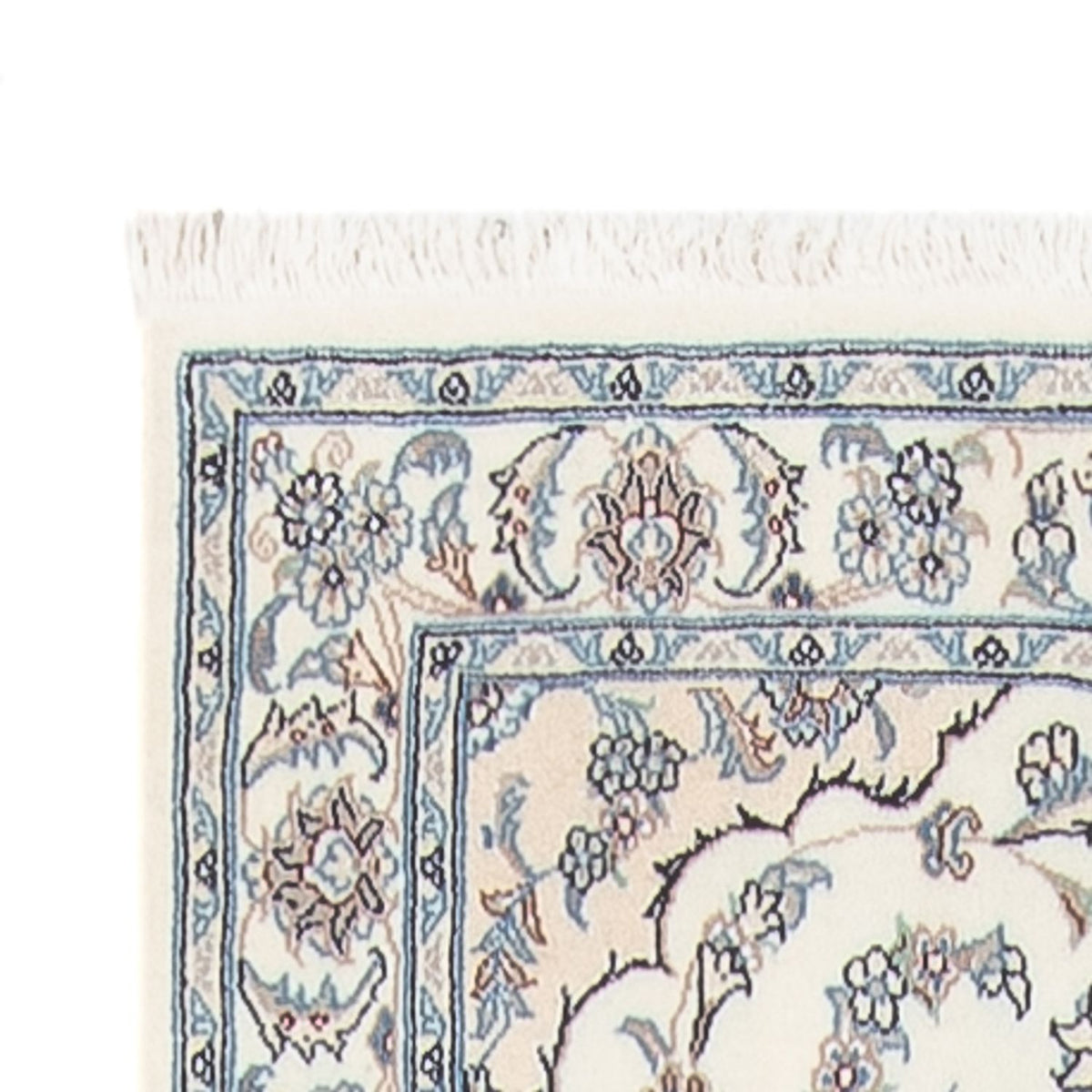 Tapis de couloir Tapis persan - Nain - Premium - 340 x 84 cm - crème