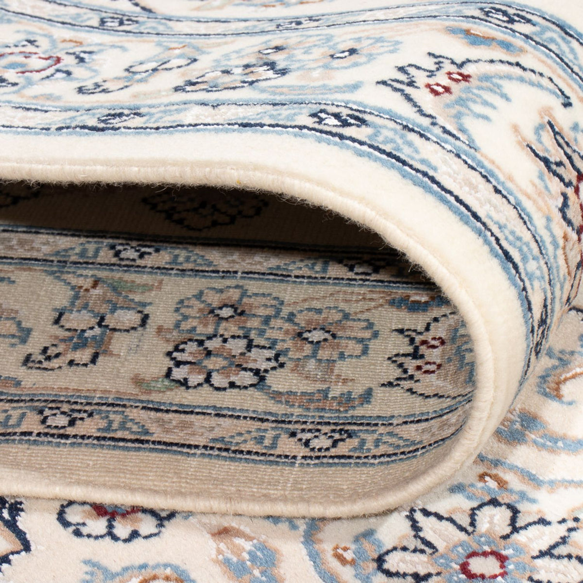 Tapis de couloir Tapis persan - Nain - Premium - 340 x 84 cm - crème