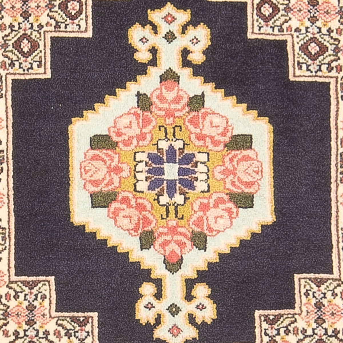 Tapis persan - Classique - 105 x 78 cm - bleu foncé