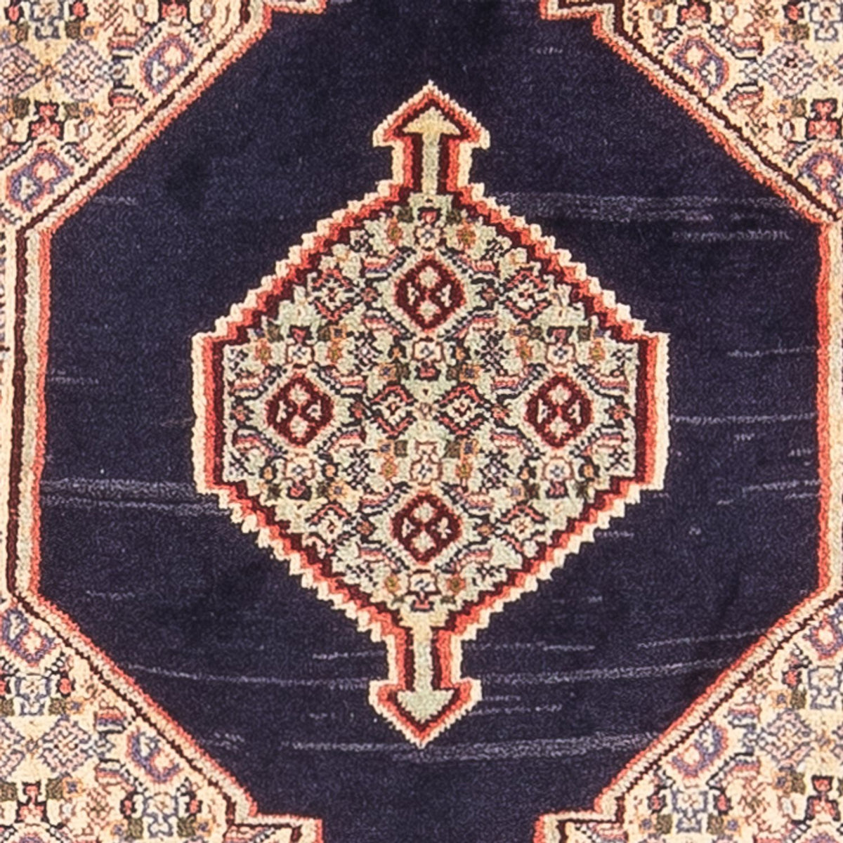 Tapis persan - Classique - 103 x 74 cm - bleu foncé