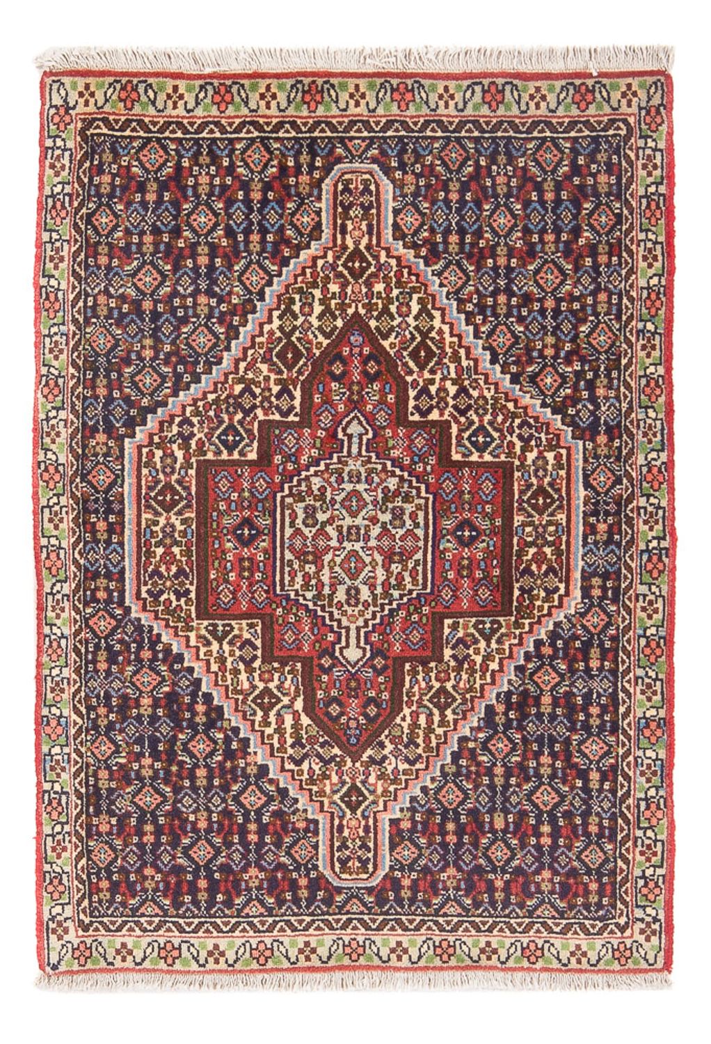 Tapis persan - Classique - 105 x 74 cm - bleu foncé