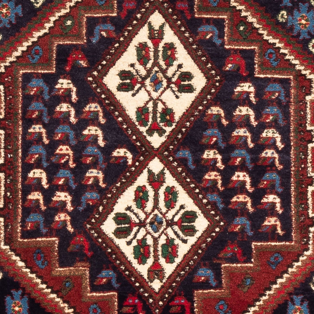 Tapis persan - Nomadic - 150 x 97 cm - bleu foncé