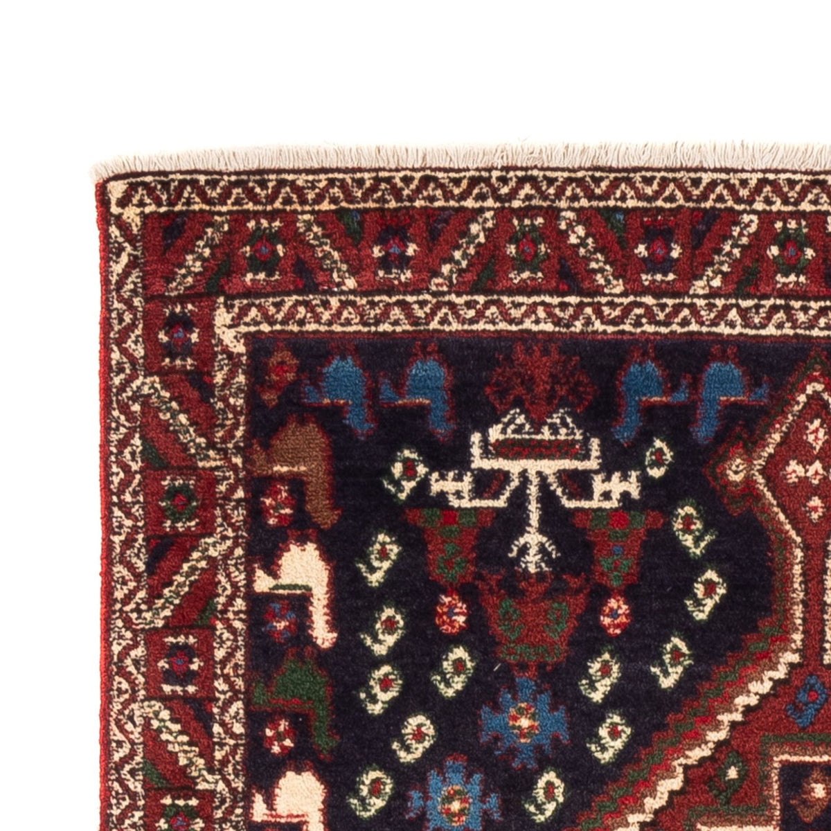 Tapis persan - Nomadic - 150 x 97 cm - bleu foncé