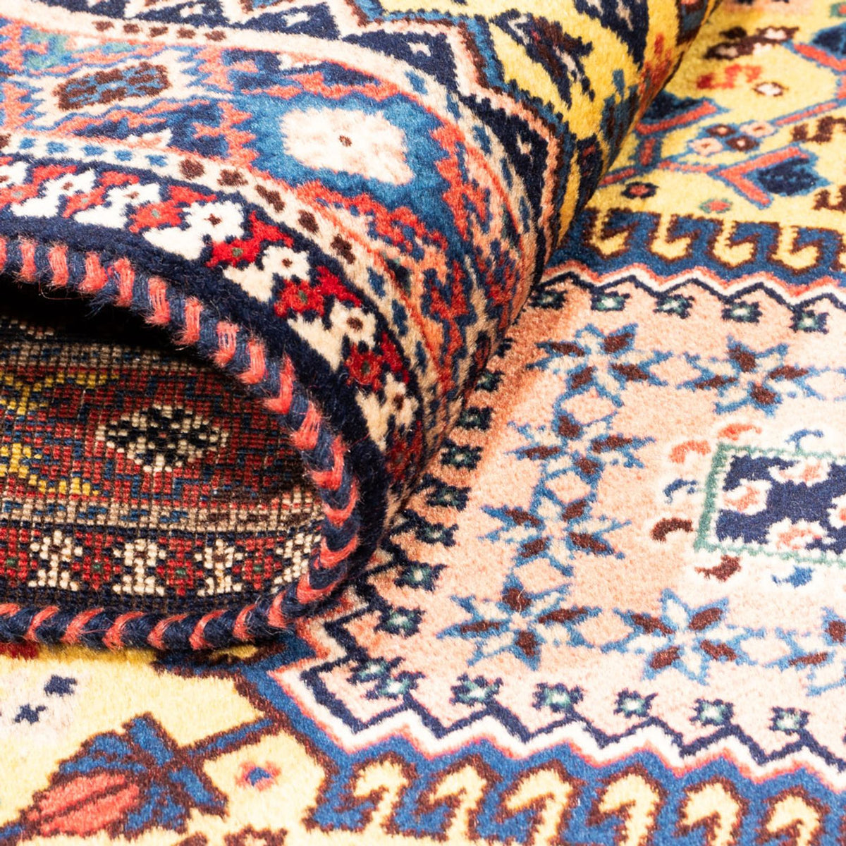 Tapis de couloir Tapis persan - Nomadic - 193 x 82 cm - jaune