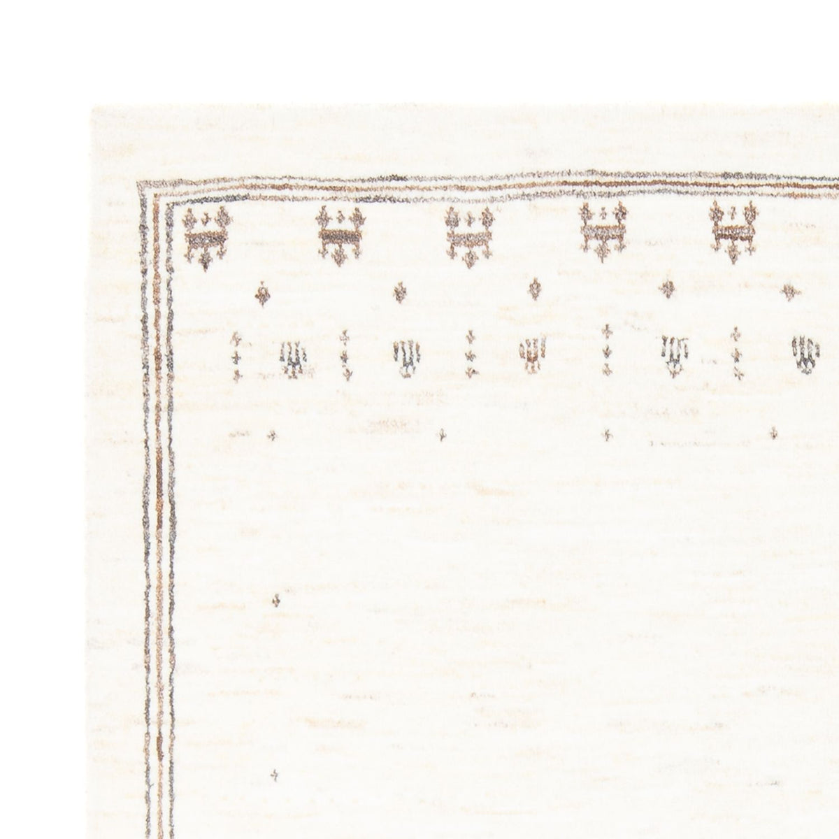 Tapis Gabbeh - Persan - 198 x 150 cm - blanc